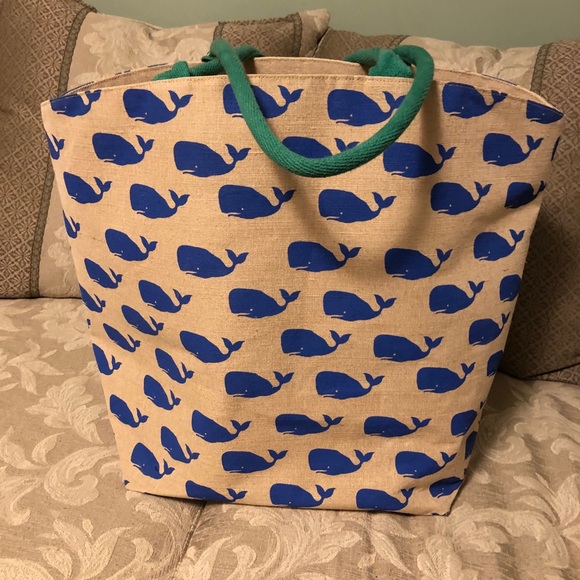 Handbags - Whale Pattern Large Beach Tote